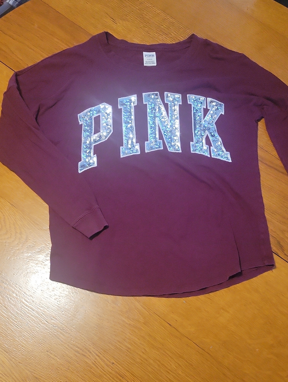 PINK Victoria's Secret Crewneck Tee - Plum